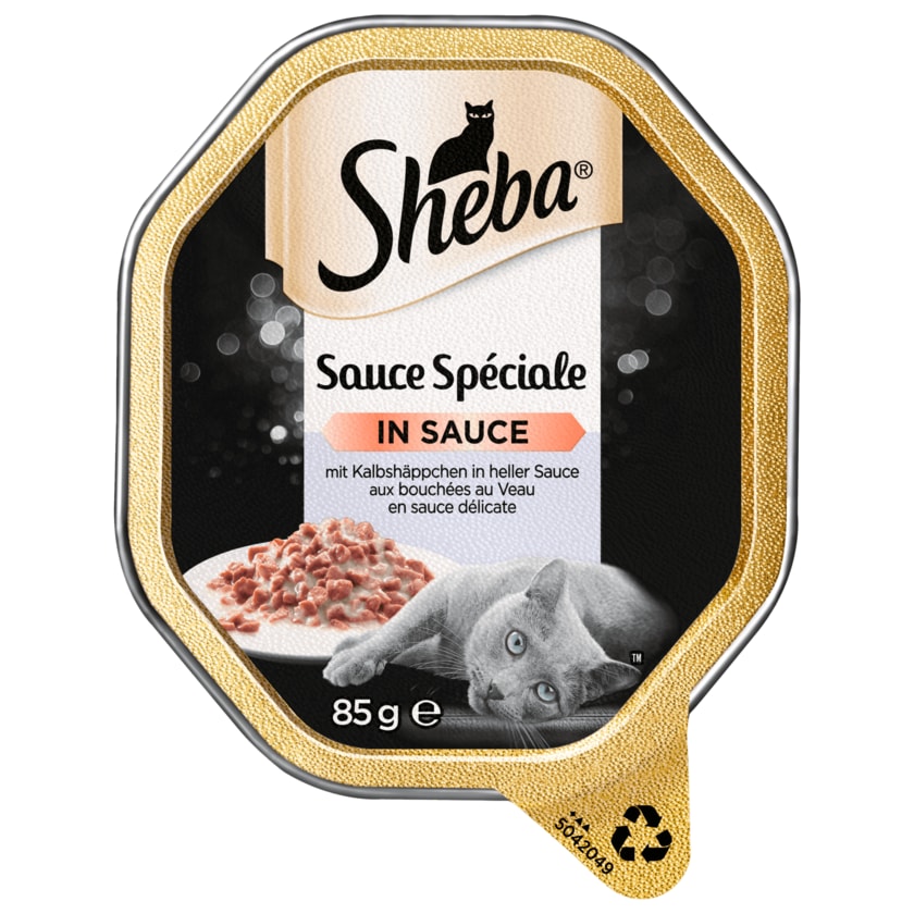 Sheba Schale Sauce Spéciale mit Kalbshäppchen in heller Sauce 85g